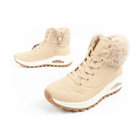 Skechers Uno Rugged buty sportowe damskie botki ocieplane zimowe brązowe