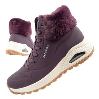 Skechers Uno Rugged buty sportowe damskie botki ocieplane zimowe fioletowe