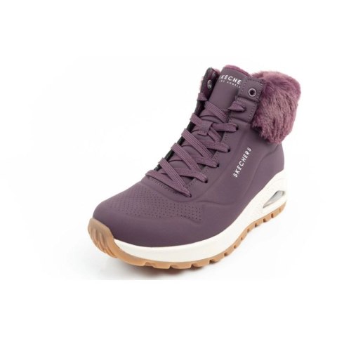 Skechers Uno Rugged buty sportowe damskie botki ocieplane zimowe fioletowe