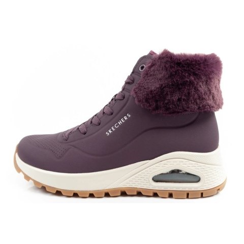 Skechers Uno Rugged buty sportowe damskie botki ocieplane zimowe fioletowe