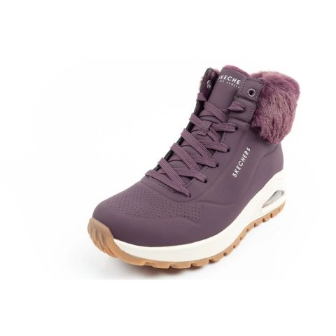 Skechers Uno Rugged buty sportowe damskie botki ocieplane zimowe fioletowe