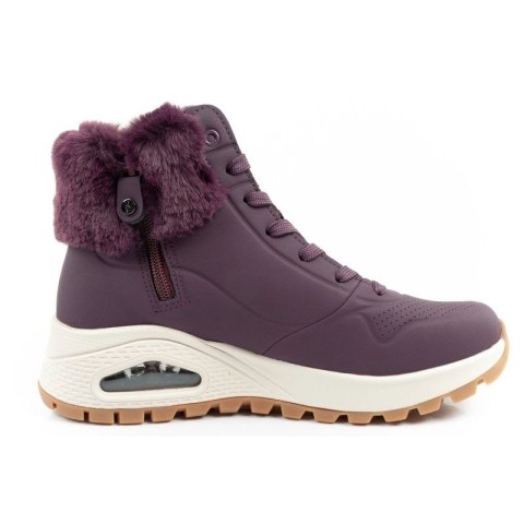 Skechers Uno Rugged buty sportowe damskie botki ocieplane zimowe fioletowe