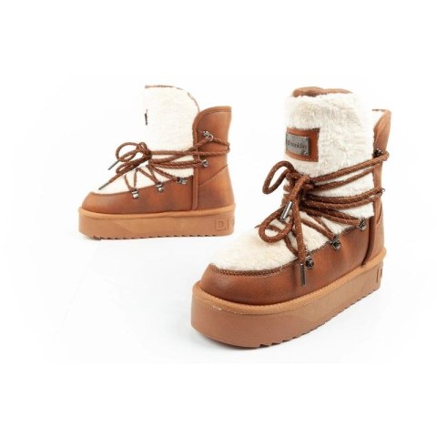 D.Franklin buty damskie zimowe ocieplane brązowe