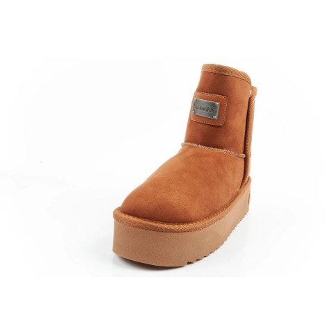 D.Franklin buty śniegowce damskie zimowe modne futerko ocieplane botki brązowe