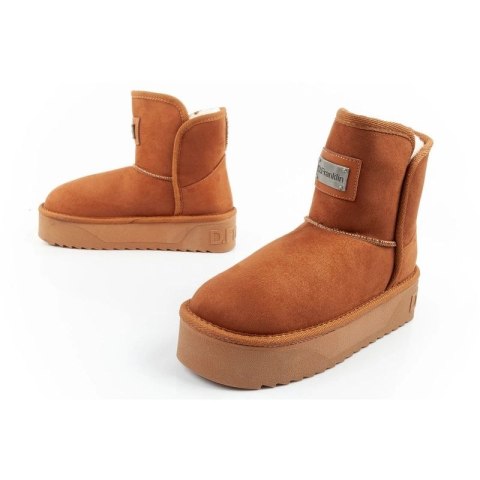 D.Franklin buty śniegowce damskie zimowe modne futerko ocieplane botki brązowe