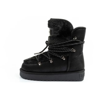 D.Franklin buty śniegowce damskie zimowe modne futerko ocieplane czarne