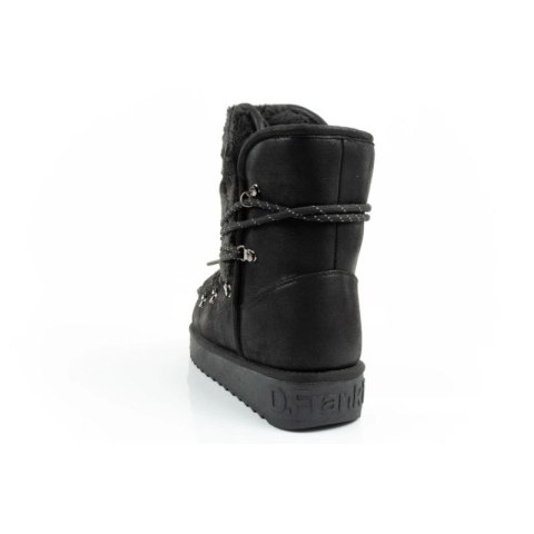 D.Franklin buty śniegowce damskie zimowe modne futerko ocieplane czarne