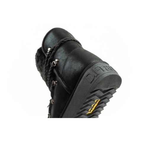 D.Franklin buty śniegowce damskie zimowe modne futerko ocieplane czarne