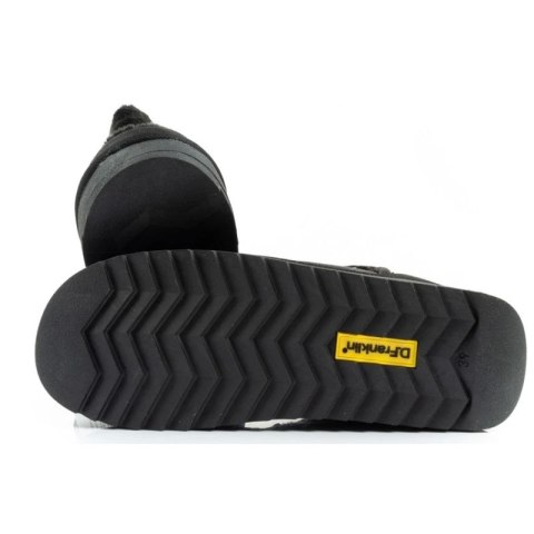 D.Franklin buty śniegowce damskie zimowe modne futerko ocieplane czarne