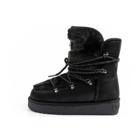 D.Franklin buty śniegowce damskie zimowe modne futerko ocieplane czarne