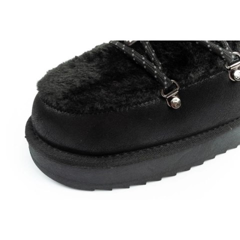 D.Franklin buty śniegowce damskie zimowe modne futerko ocieplane czarne