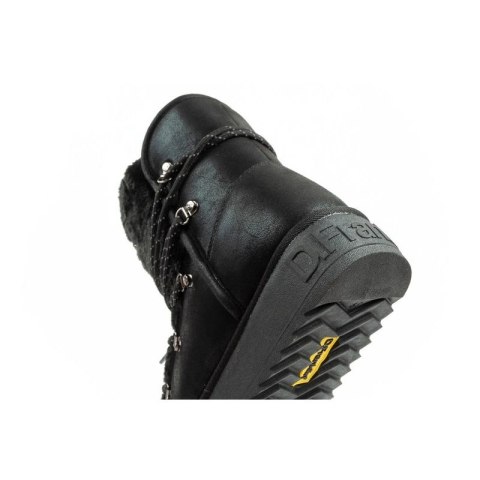 D.Franklin buty śniegowce damskie zimowe modne futerko ocieplane czarne