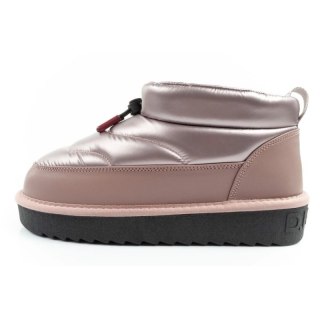 D.Franklin buty śniegowce damskie zimowe modne ocieplane botki różowe złoto