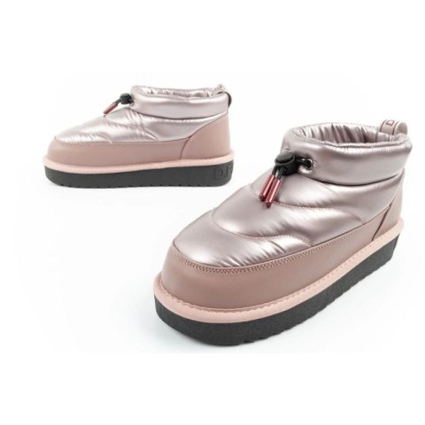 D.Franklin buty śniegowce damskie zimowe modne ocieplane botki różowe złoto