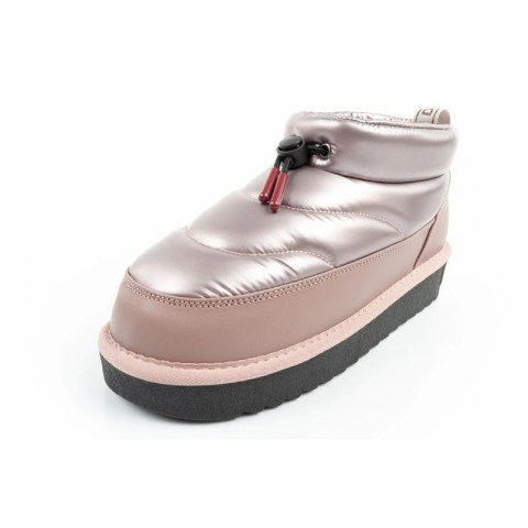 D.Franklin buty śniegowce damskie zimowe modne ocieplane botki różowe złoto