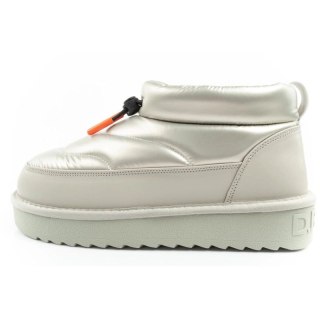 D.Franklin buty śniegowce damskie zimowe modne ocieplane botki srebrne