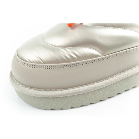 D.Franklin buty śniegowce damskie zimowe modne ocieplane botki srebrne