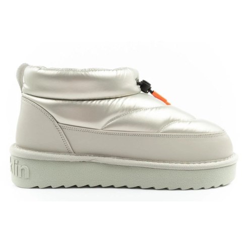 D.Franklin buty śniegowce damskie zimowe modne ocieplane botki srebrne