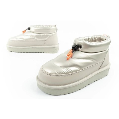 D.Franklin buty śniegowce damskie zimowe modne ocieplane botki srebrne