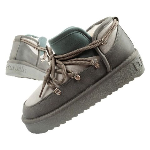 D.Franklin buty śniegowce damskie zimowe modne ocieplane botki szare