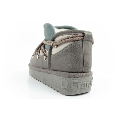 D.Franklin buty śniegowce damskie zimowe modne ocieplane botki szare