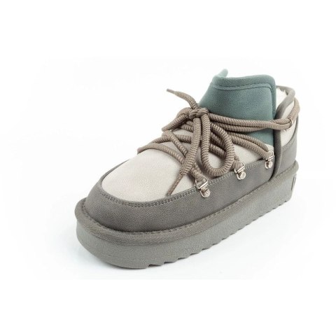 D.Franklin buty śniegowce damskie zimowe modne ocieplane botki szare