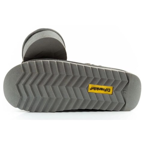 D.Franklin buty śniegowce damskie zimowe modne ocieplane botki szare