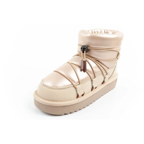 D.Franklin buty śniegowce damskie zimowe modne ocieplane botki złote