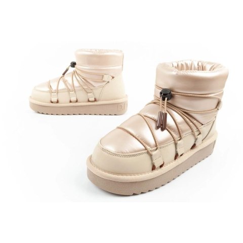 D.Franklin buty śniegowce damskie zimowe modne ocieplane botki złote