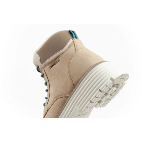 O'neill buty trapery zimowe damskie botki za kostkę ocieplane modne beżowe białe