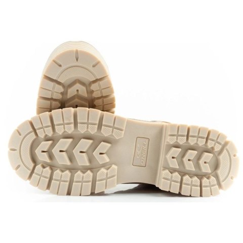 O'neill buty trapery zimowe damskie botki za kostkę ocieplane modne beżowe brązowe