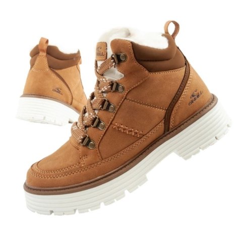 O'neill buty trapery zimowe damskie botki za kostkę ocieplane modne brązowe