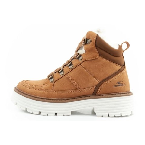 O'neill buty trapery zimowe damskie botki za kostkę ocieplane modne brązowe