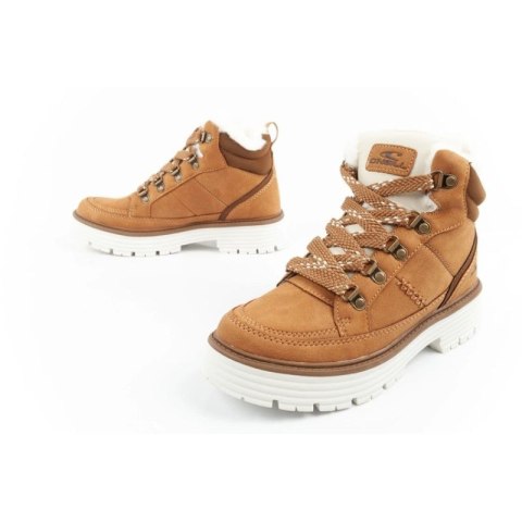 O'neill buty trapery zimowe damskie botki za kostkę ocieplane modne brązowe