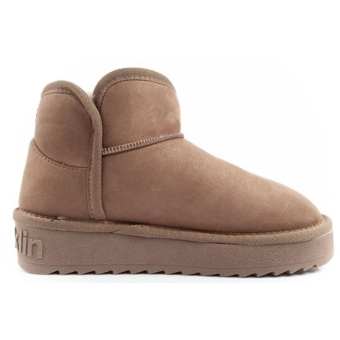 D.Franklin buty śniegowce damskie zimowe modne futerko ocieplane botki brązowe za kostkę