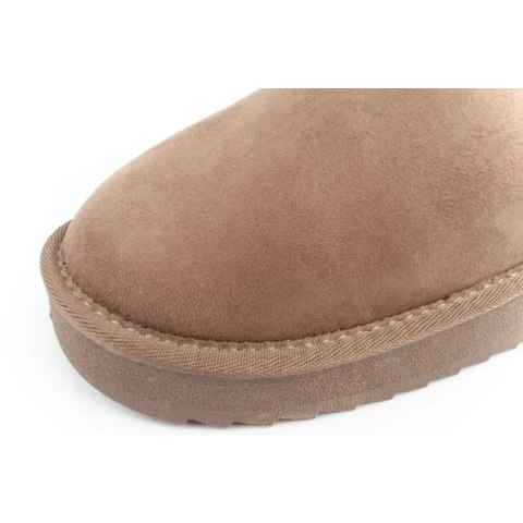 D.Franklin buty śniegowce damskie zimowe modne futerko ocieplane botki brązowe za kostkę