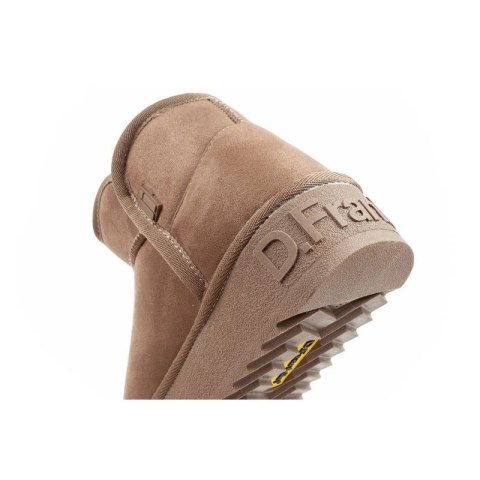 D.Franklin buty śniegowce damskie zimowe modne futerko ocieplane botki brązowe za kostkę