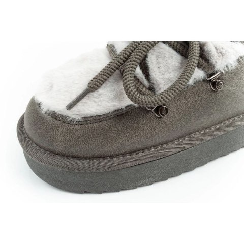 D.Franklin buty śniegowce damskie zimowe modne futerko ocieplane szare