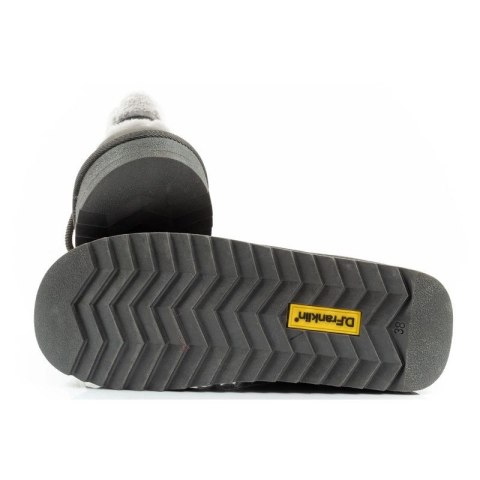 D.Franklin buty śniegowce damskie zimowe modne futerko ocieplane szare