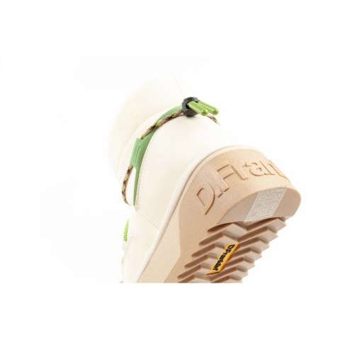 Buty śniegowce damskie zimowe D.Franklin modne futerko ocieplane botki beżowe zielone