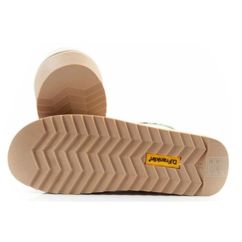 Buty śniegowce damskie zimowe D.Franklin modne futerko ocieplane botki beżowe zielone