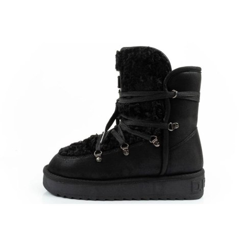 D.Franklin buty śniegowce damskie zimowe modne futerko ocieplane czarne wysokie