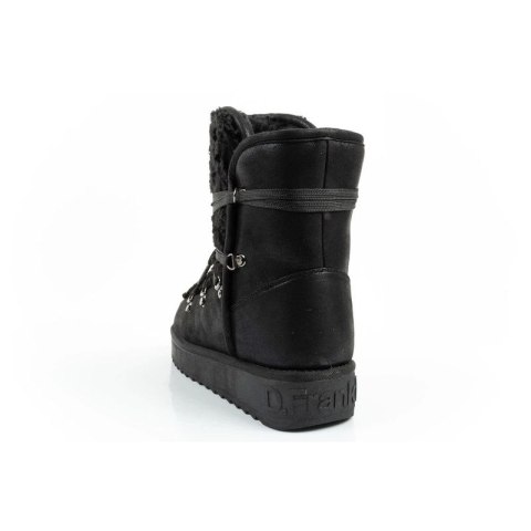 D.Franklin buty śniegowce damskie zimowe modne futerko ocieplane czarne wysokie