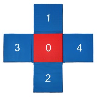 Mata CROSS 150x150x2 cm składana SMJ sport MC-02