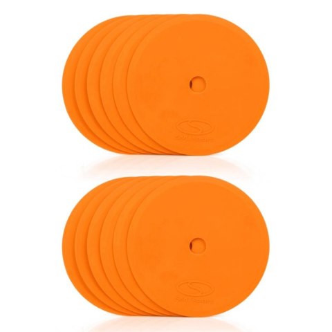 Płaskie znaczniki pola - okrągłe 15 cm - 12x pomarańczowy SMJ sport ZPO-O