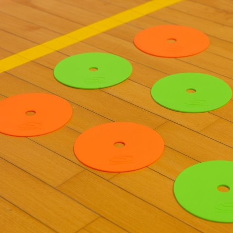 Płaskie znaczniki pola - okrągłe 15 cm - 12x pomarańczowy SMJ sport ZPO-O