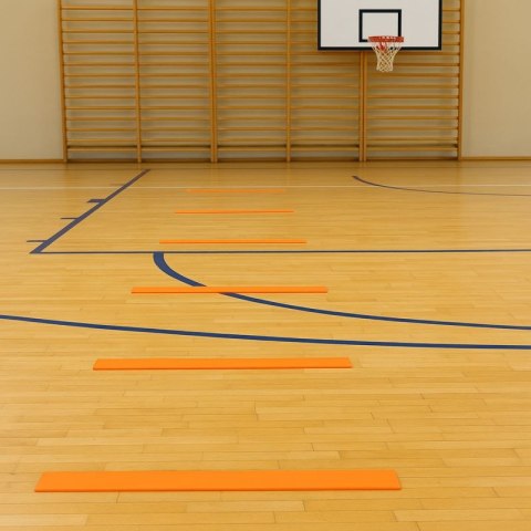 Płaskie znaczniki pola - pasy 51x6cm 10szt. jaskrawe pomarańczowe SMJ sport ZPP-O