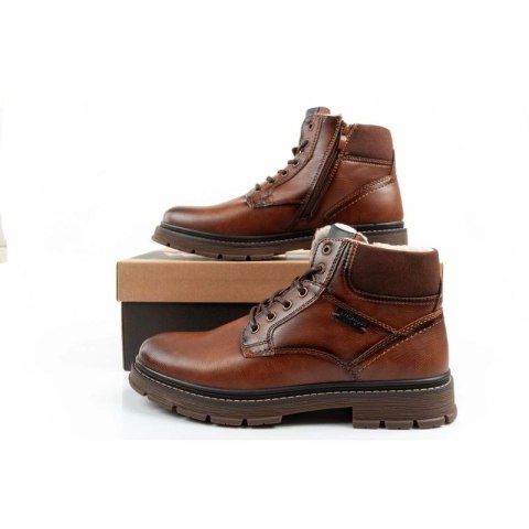 Wrangler Noah buty męskie sztyblety trzewiki eleganckie ocieplane brązowe