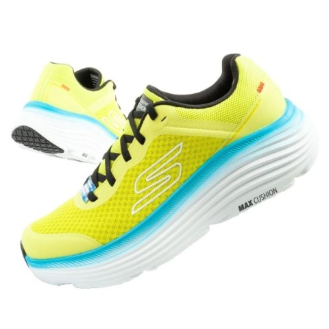 Skechers Max Cushioning buty męskie sportowe do biegania lekkie limonkowe