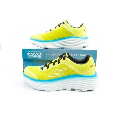 Skechers Max Cushioning buty męskie sportowe do biegania lekkie limonkowe